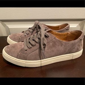 Women’s Frye Brown Taupe Leather Suede Sneakers